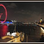 Embankment, London, a night time view