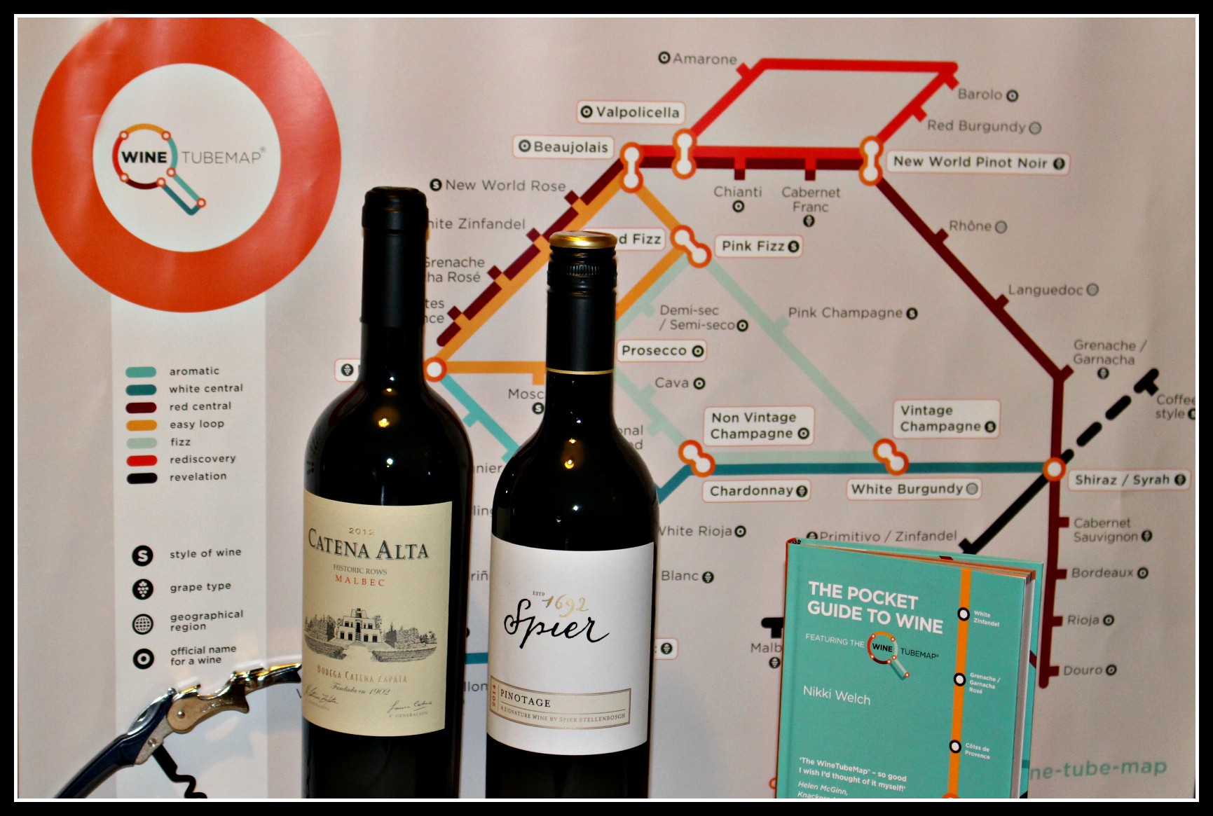 Wine Tube Map, malbec, pinotage, wine