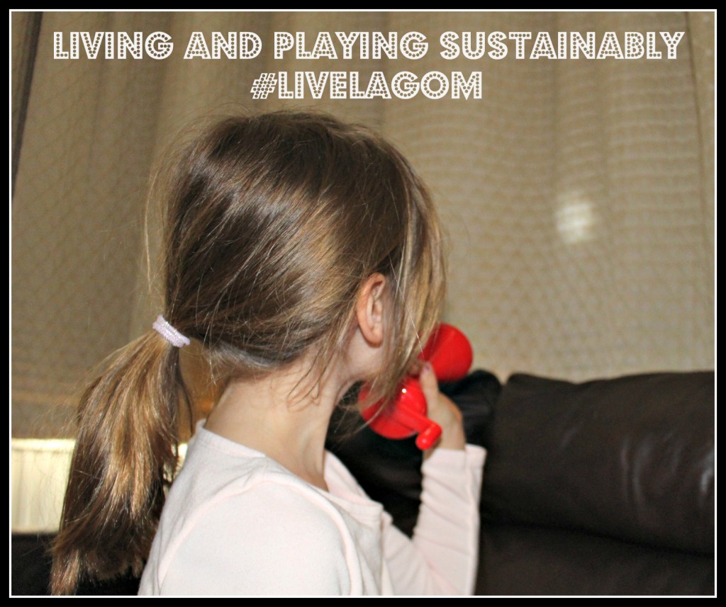 Our seven year old daughter, Helen, learning about renewable sources of energy as she plays with a wind-up torch. 