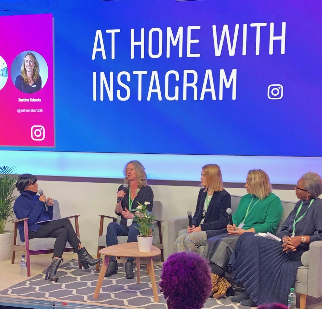 Panel discussion taking place at Instagram's #timewellspent event.