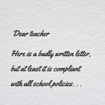 Writing a letter to teacher