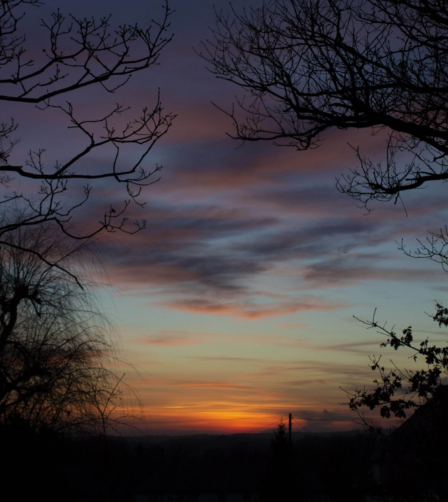 nature winter sunset