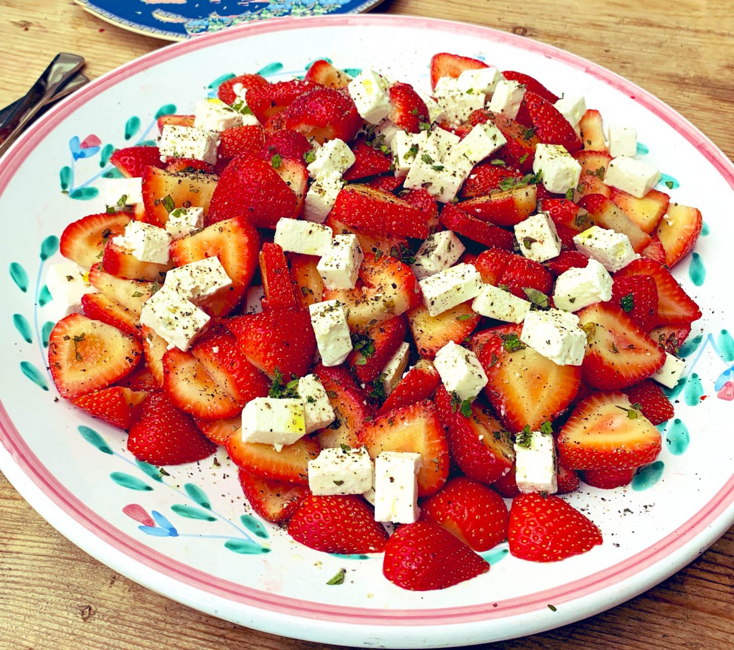strawberry and feta salad, strawberry salad, strawberry recipes, strawberry salald