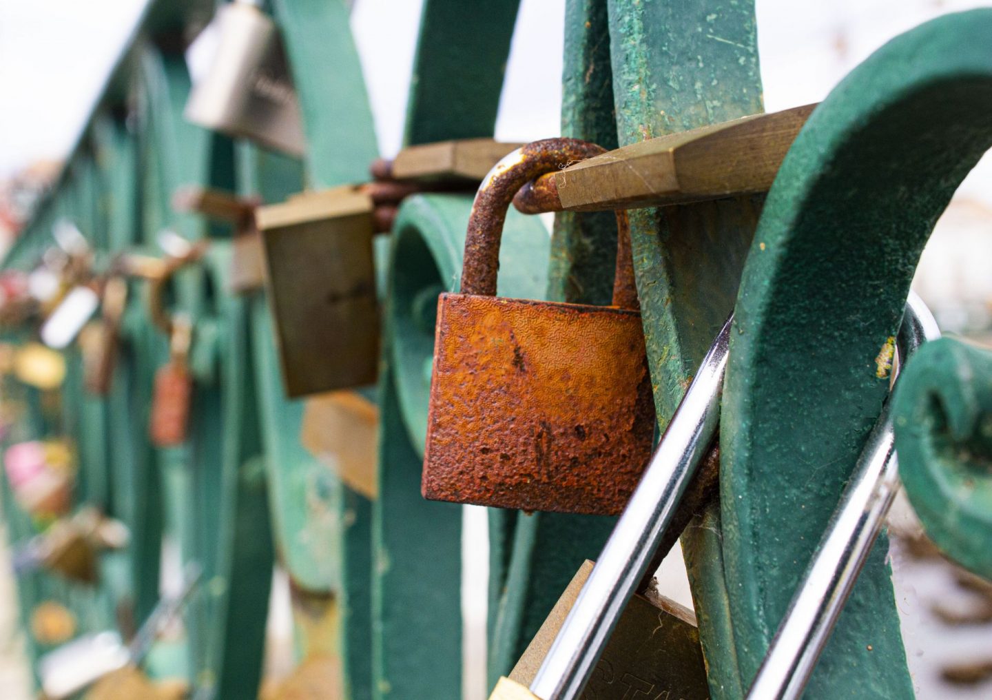 Tavira, Portugal, Ponte Romana, love padlocks, love locks