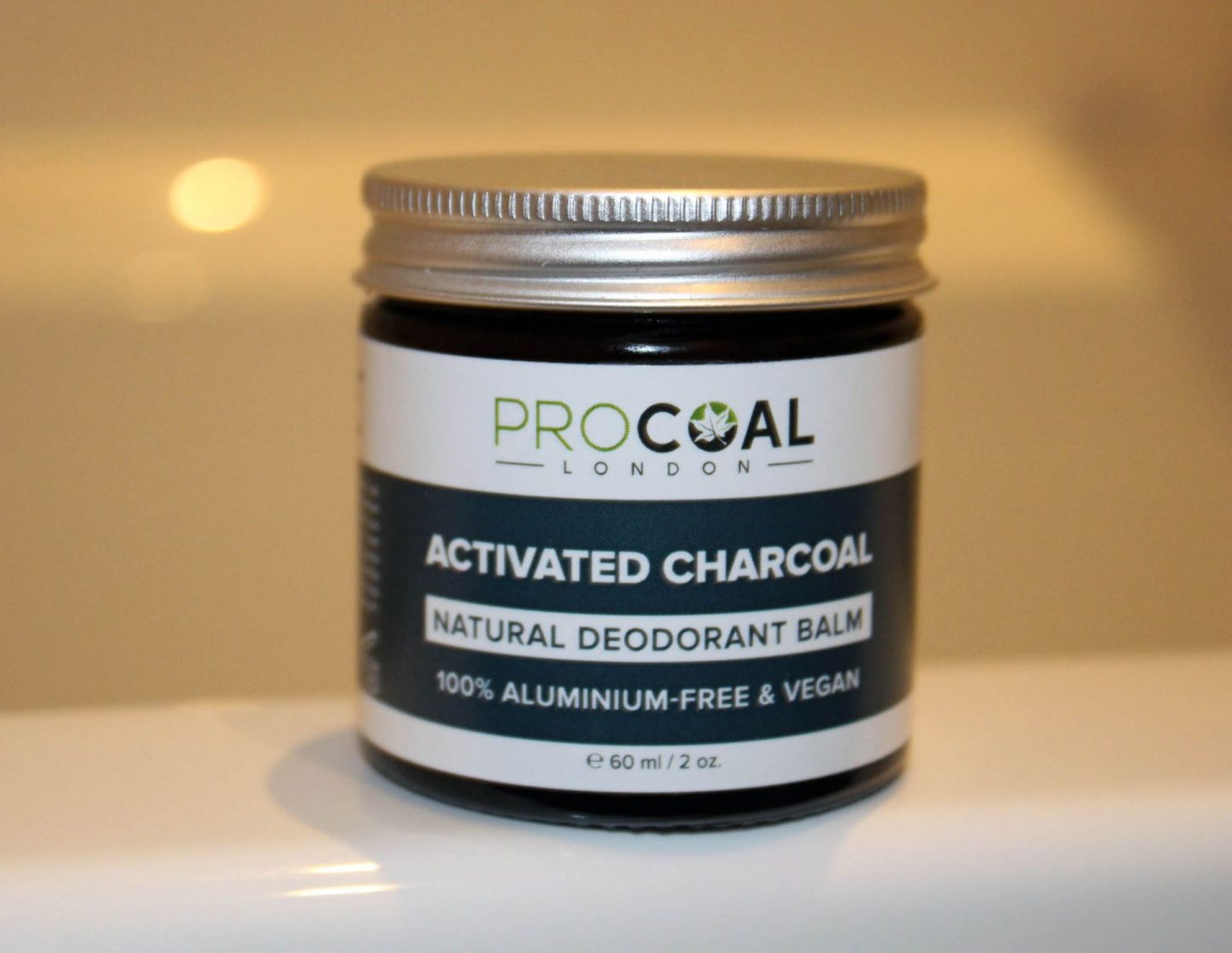 Procoal charcoal natural deodorant. 