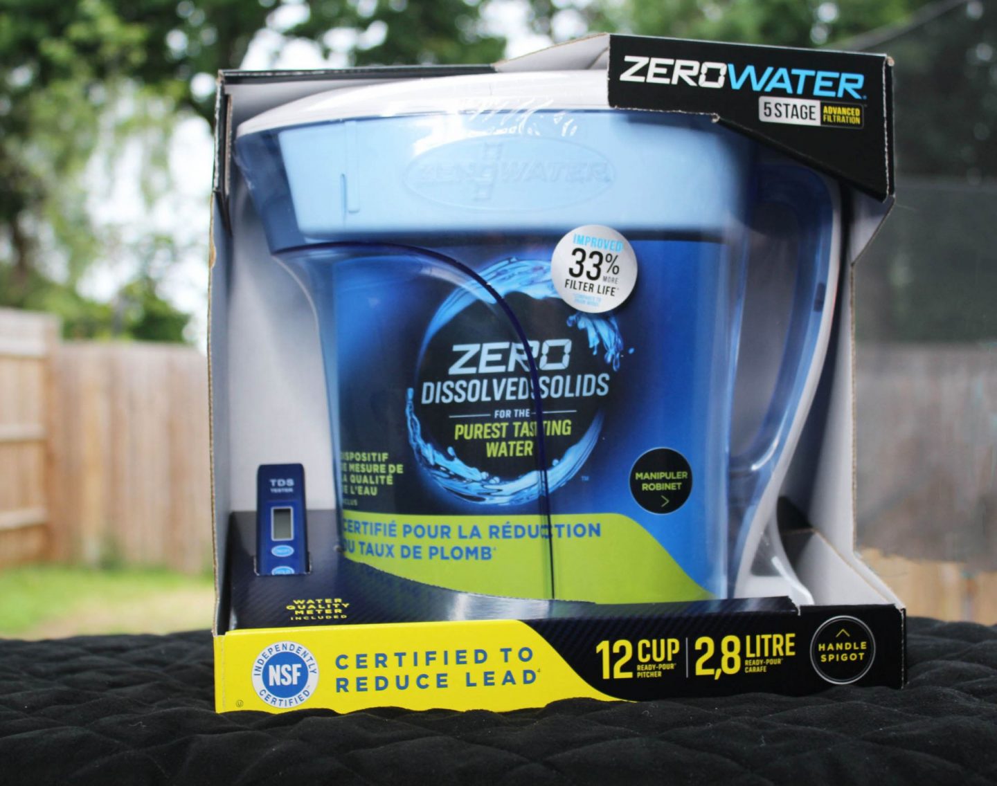 Zerowater jug in its box.