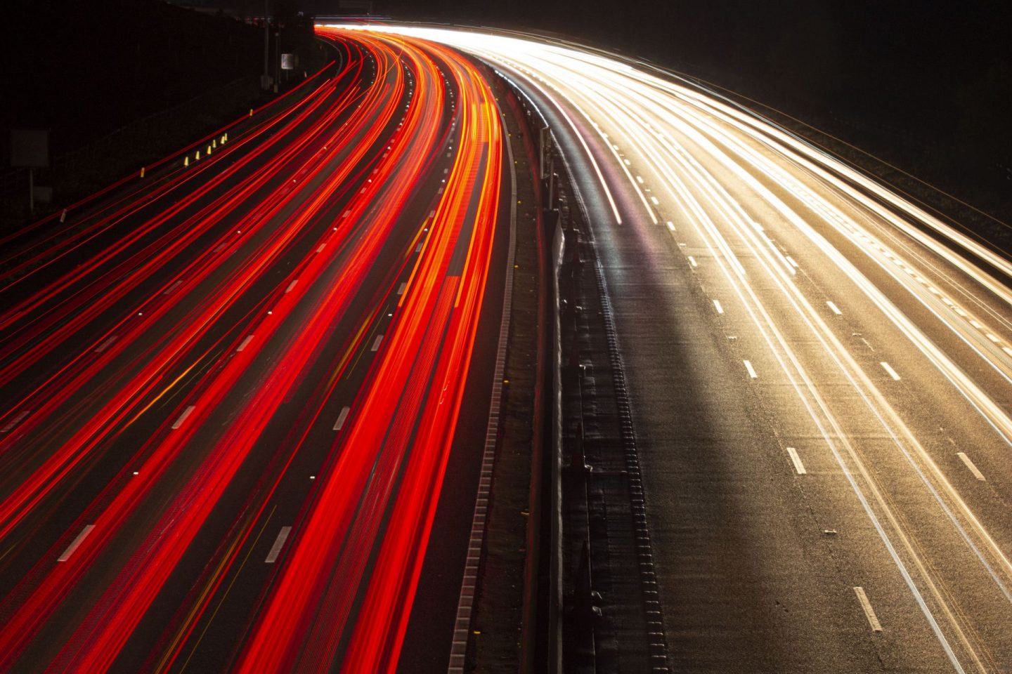 long exposure image of the M25 