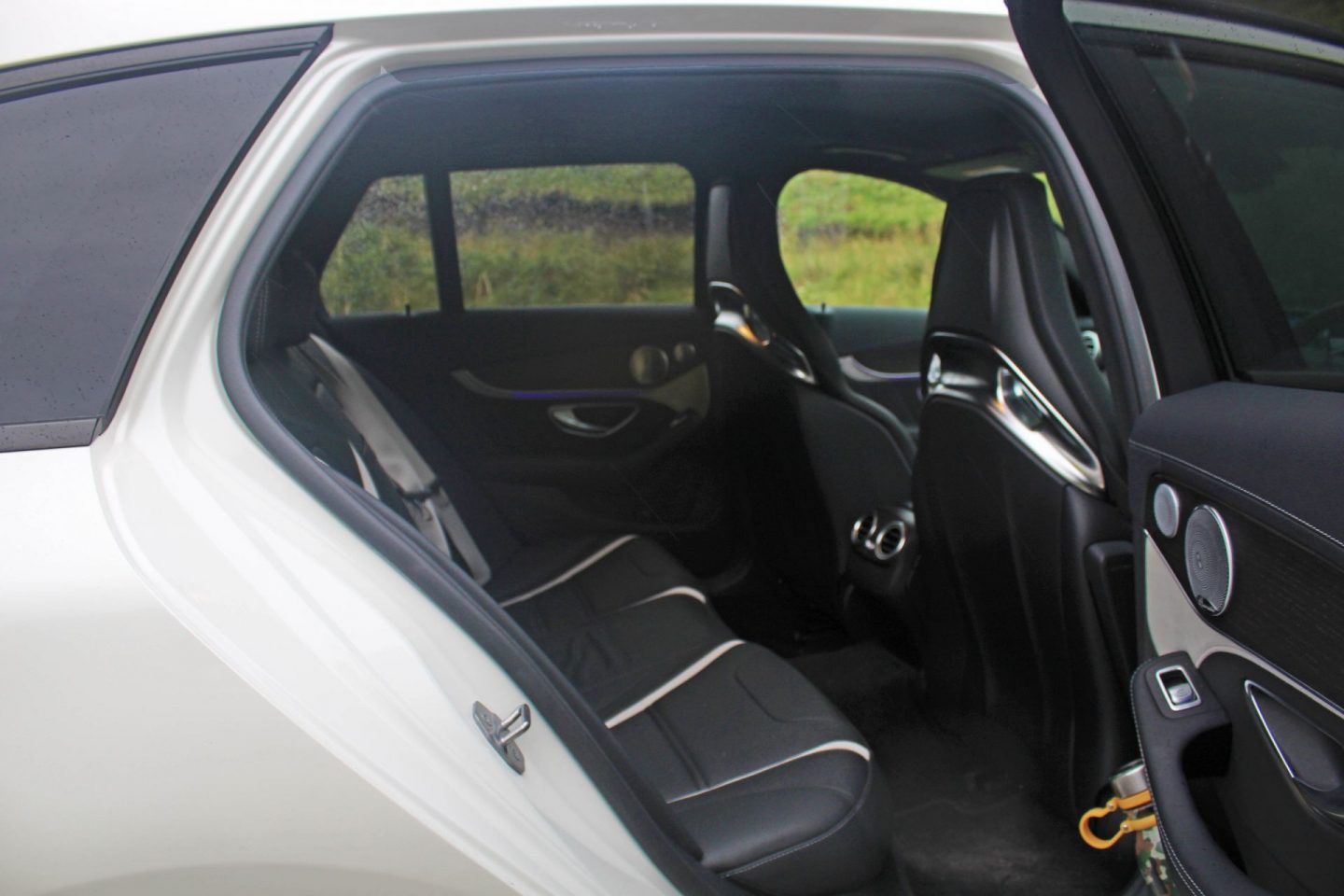 Back seat of Mercedes-AMG C 63 S.