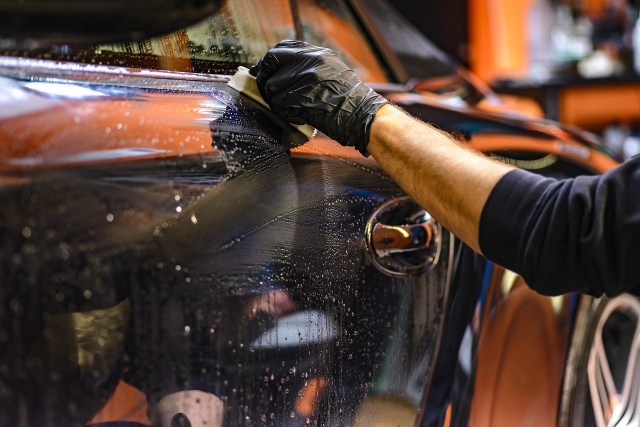 A car being valet