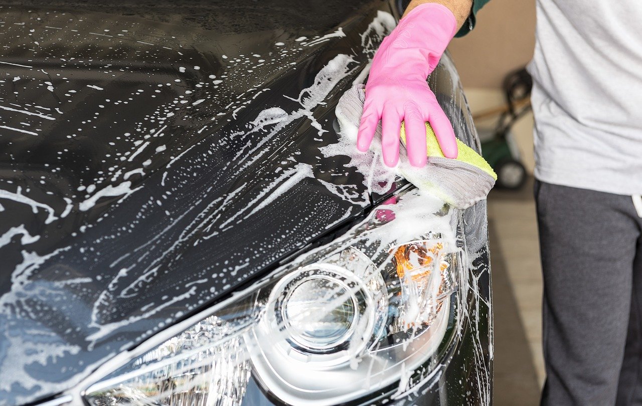 A car being washed