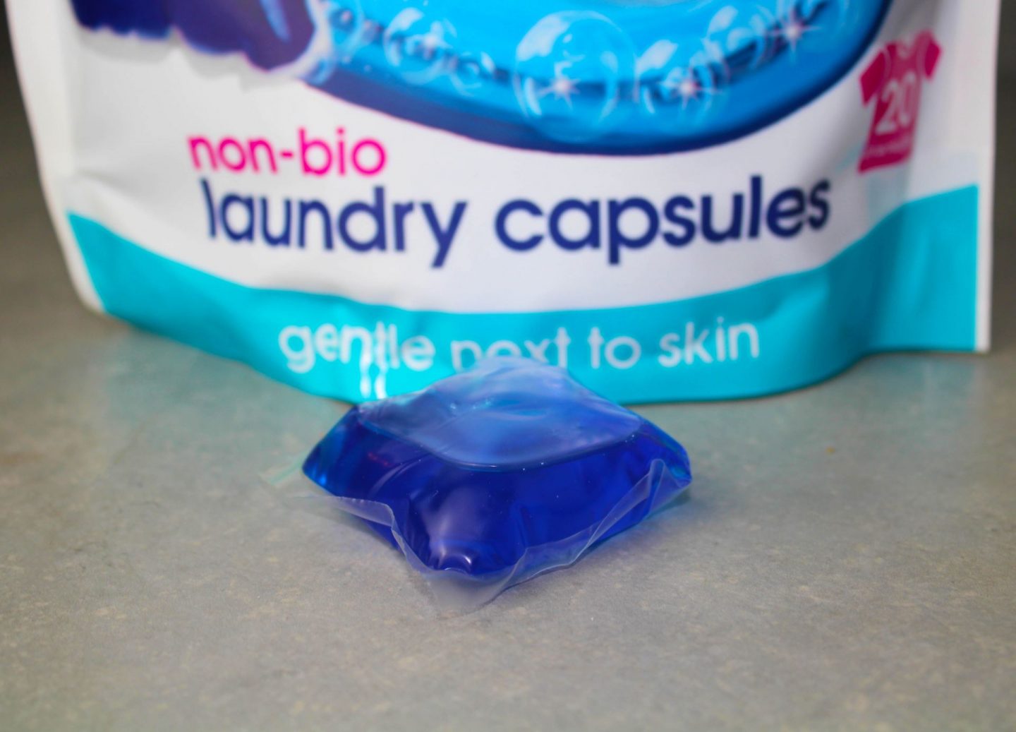 Ecozone cleaning and laundry products. Picture shows laundry capsules. 