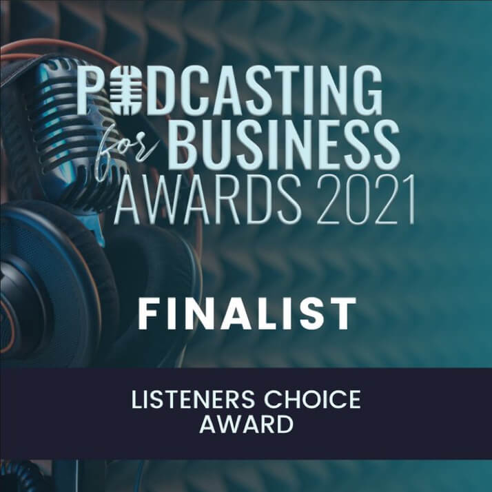 Podcasting For Business Awards logo and badge