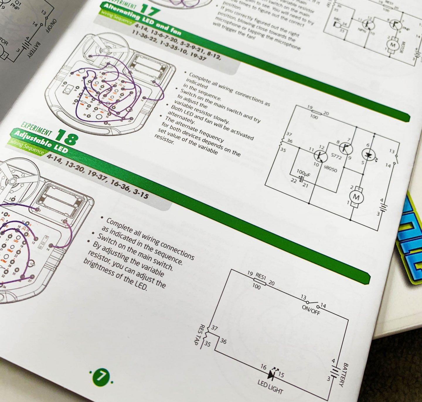 Printed instructions for Small World Science toy from Toys and Bears