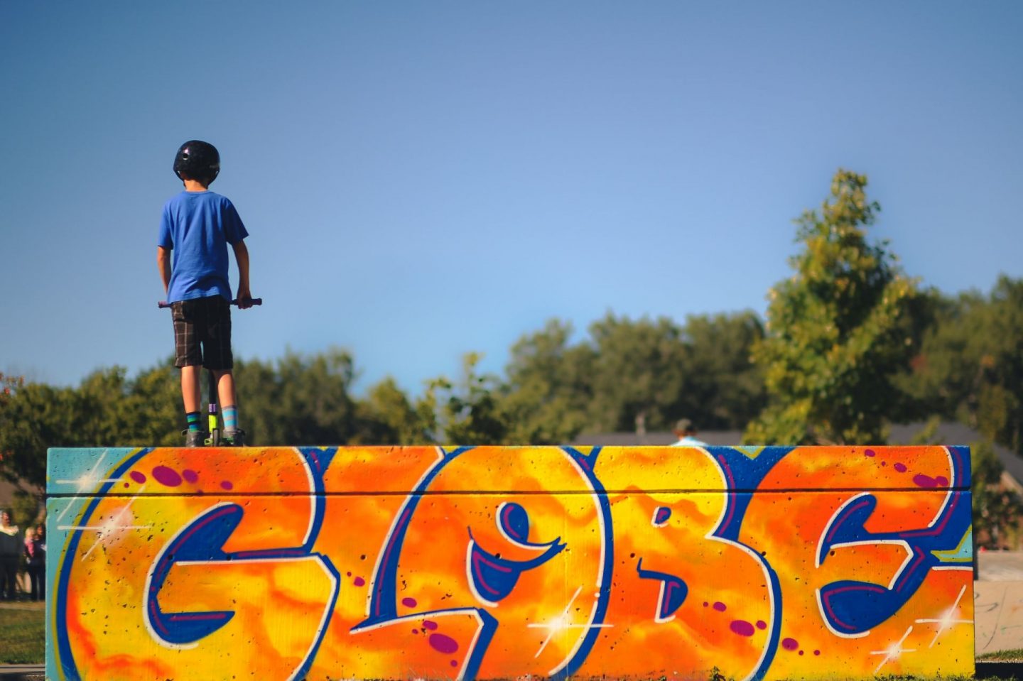 Child at skatepark. Nurturing a healthy attitude to risk in children