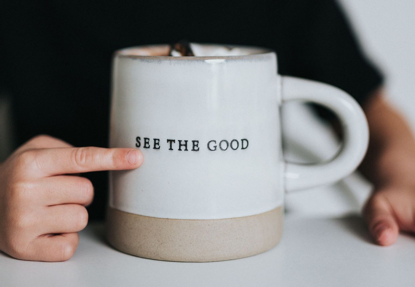 Tell your kids they're amazing. Positive message printed on a mug.