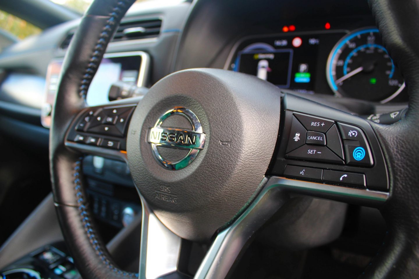 Nissan Leaf interior.