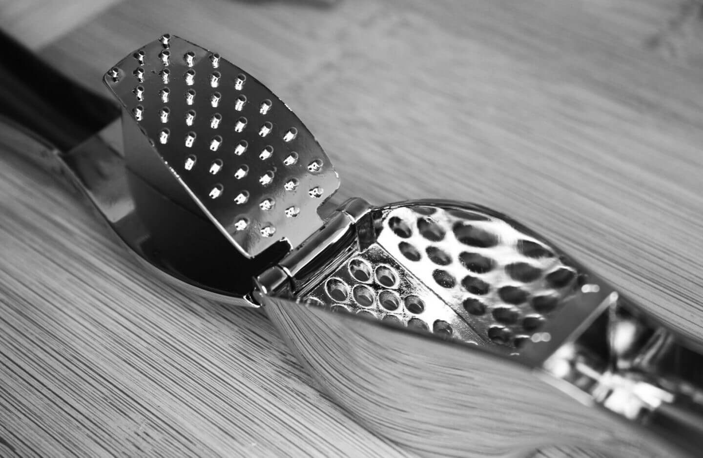 Garlic press from Oliver's Kitchen.