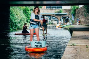 Plastic Patrol founder Lizzie Carr on a SUP