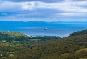 Isle of Arran, Scottish landscape, ship