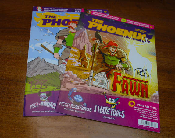 The Pheonix comics, signed by Robert Deas