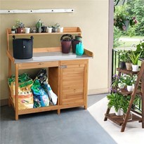 Garden potting bench table