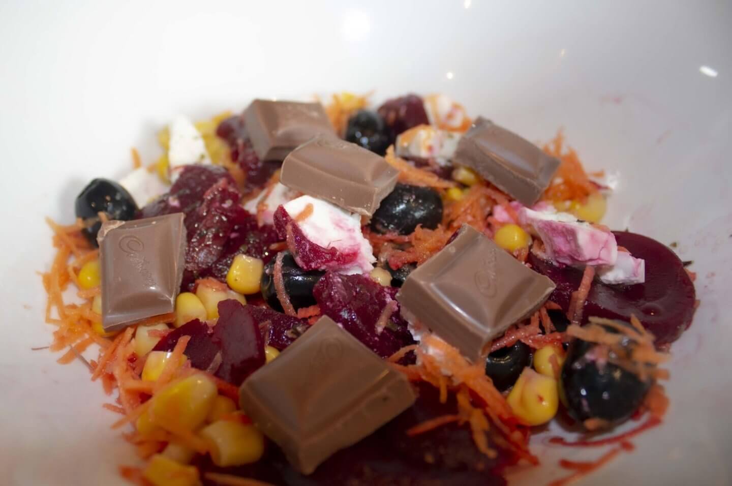 Chocolate salad and good table manners